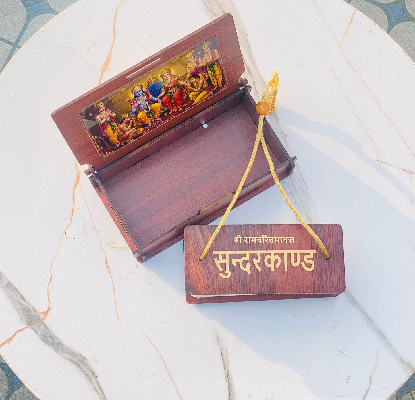 SundarKand Book in Premium Wooden Box (Pocket-Friendly Edition)