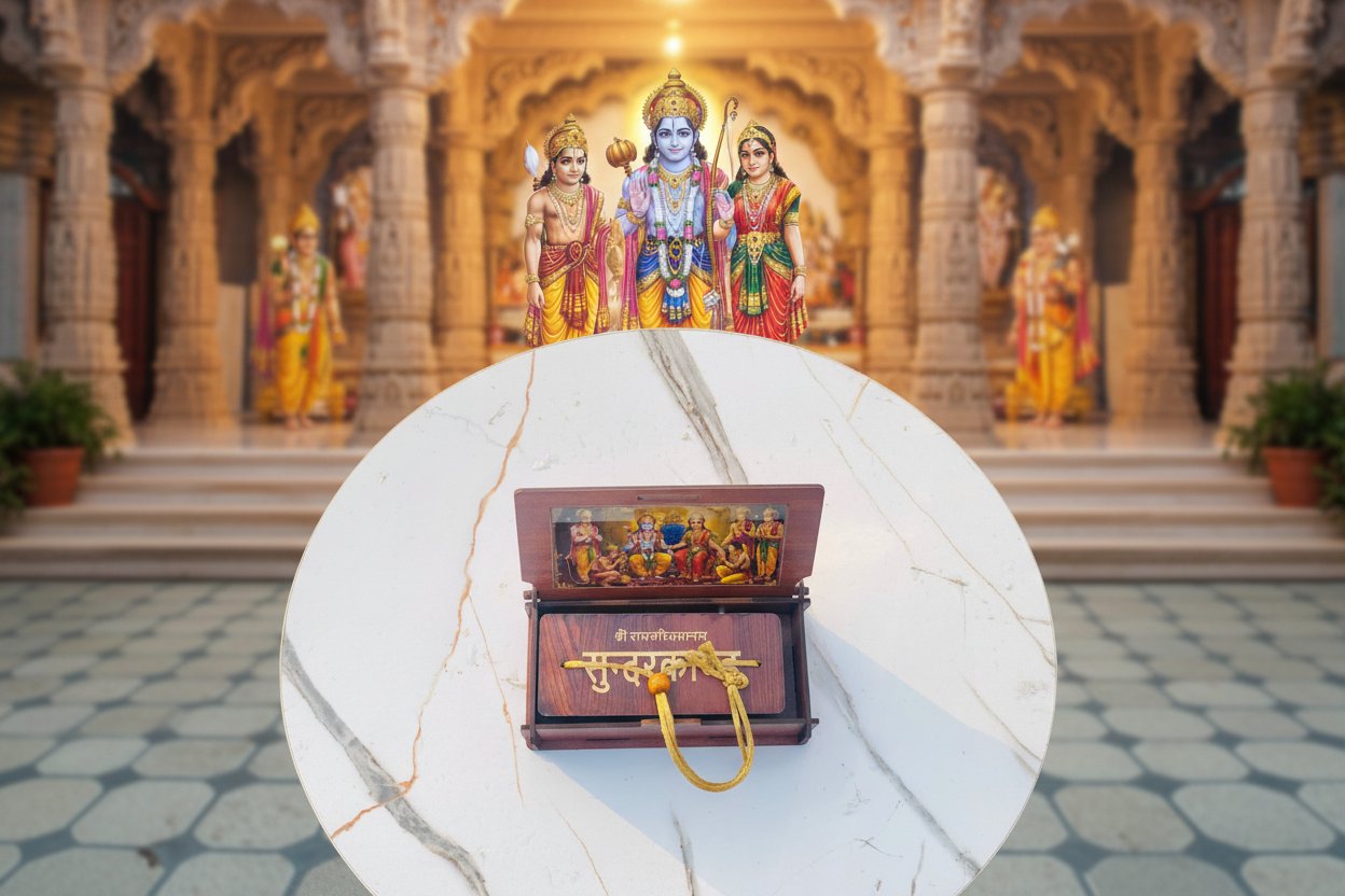 SundarKand Book in Premium Wooden Box (Pocket-Friendly Edition)
